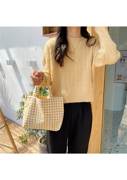 Yeşil Stil 2023 Yeni Taşınabilir Öğle Yemeği Çantası Japon Ekose Cotto Gıda Çantası Kadın Basit Küçük Tote Kore Tarzı Çocuk Öğle Yemeği Çantaları Çocuklar (Yurt Dışından) fiyatları