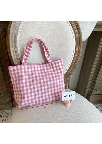 Yeşil Stil 2023 Yeni Taşınabilir Öğle Yemeği Çantası Japon Ekose Cotto Gıda Çantası Kadın Basit Küçük Tote Kore Tarzı Çocuk Öğle Yemeği Çantaları Çocuklar (Yurt Dışından) modelleri