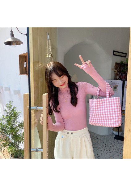 Yeşil Stil 2023 Yeni Taşınabilir Öğle Yemeği Çantası Japon Ekose Cotto Gıda Çantası Kadın Basit Küçük Tote Kore Tarzı Çocuk Öğle Yemeği Çantaları Çocuklar (Yurt Dışından) fırsatları