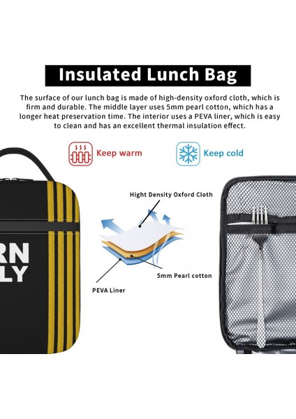 No.6 Stili 26X21X11CM Uçmak Için Doğan Kaptan Çizgili Uçuş Pilotu Öğle Yemeği Kutuları Çok Fonksiyonlu Havacılık Uçak Soğutucu Termal Gıda Yalıtımlı Öğle Yemeği Çantası (Yurt Dışından) indirimleri