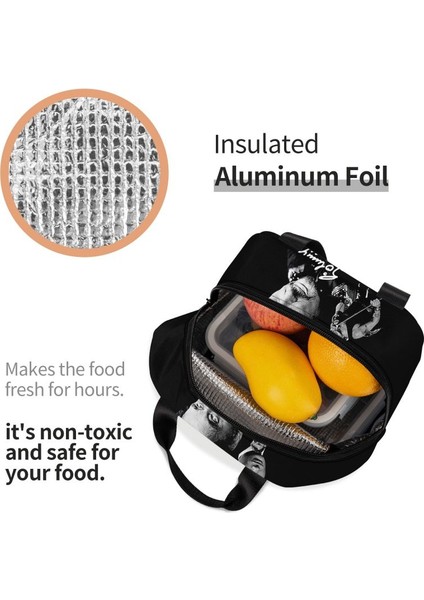 No.19 Tarzı 22X20X10CM Johnny Hallyday Yalıtımlı Öğle Yemeği Çantası Kadınlar Için Sızdırmaz Fransa Rock Şarkıcısı Termal Soğutucu Bento Gişe Çalışma Okulu (Yurt Dışından) indirimleri