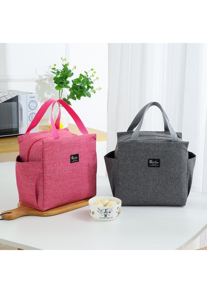Siyah Stil 1 Adet Isı Yalıtımı Düz Renk Çift Cep Büyük Kapasiteli Bento Paketi, Katyonik Öğle Yemeği Kutusu (Yurt Dışından) modelleri