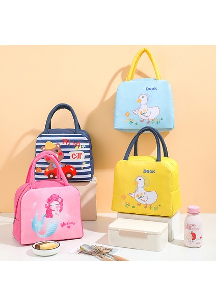 B-Denizkızı Stili Karikatür Fonksiyonel Desen Soğutucu Yemek Kabı Çantası Taşınabilir Yalıtımlı Kanvas Öğle Yemeği Çantası Termal Gıda Öğle Yemeği Çantaları Kadınlar Için Çocuk (Yurt Dışından) fiyatları