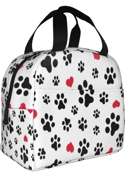 No.13 Tarzı 22X20X13CM Pet Köpek Paw Hayvan Ayak Izi Desen Yalıtımlı Öğle Yemeği Çantaları Kadınlar Için Taşınabilir Termal Soğutucu Gıda Yemek Kabı Çocuklar Okul Çocukları (Yurt Dışından)
