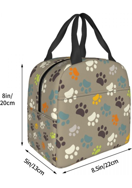 No.13 Tarzı 22X20X13CM Pet Köpek Paw Hayvan Ayak Izi Desen Yalıtımlı Öğle Yemeği Çantaları Kadınlar Için Taşınabilir Termal Soğutucu Gıda Yemek Kabı Çocuklar Okul Çocukları (Yurt Dışından) fırsatları