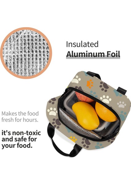 No.13 Tarzı 22X20X13CM Pet Köpek Paw Hayvan Ayak Izi Desen Yalıtımlı Öğle Yemeği Çantaları Kadınlar Için Taşınabilir Termal Soğutucu Gıda Yemek Kabı Çocuklar Okul Çocukları (Yurt Dışından) indirimleri