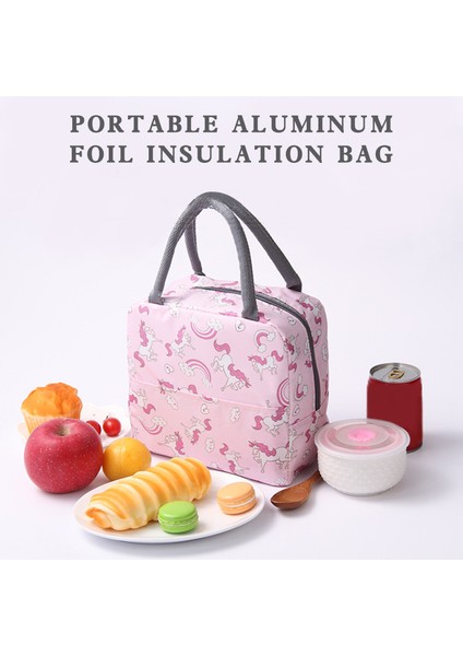 No.12 Tarzı Kalınlaşmış Alüminyum Folyo Taşınabilir Öğle Yemeği Çantası Termal Yalıtımlı Yemek Kabı Tote Soğutucu Çanta Gıda Çanta Kadın Uygun Kutu Tote (Yurt Dışından) indirimleri