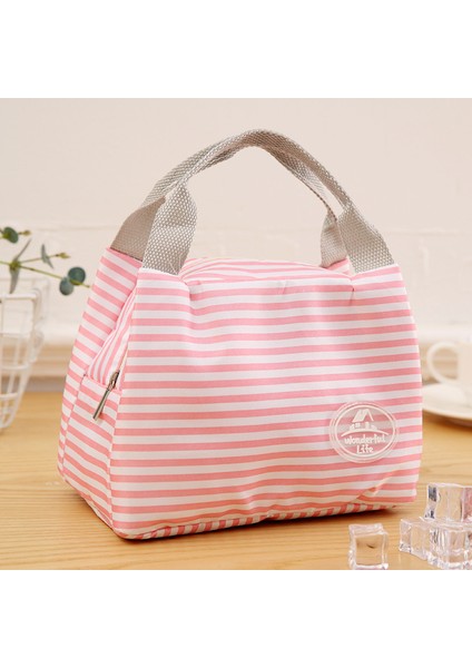 H Tarzı Yeni Öğle Yemeği Çantası Yalıtımlı Soğuk Şerit Taşıma Çantası Termal Taşınabilir Yemek Kabı Bento Kılıfı Yemek Kabı Gıda Saklama Torbaları (Yurt Dışından)