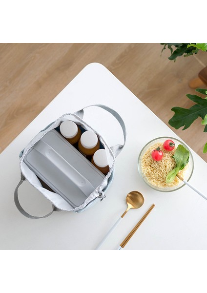 Pembe Tarzı Kadınlar Için Öğle Yemeği Çantası Ağız Yalıtım Kelepçe Kanvas Öğle Yemeği Çantaları (Yurt Dışından) fiyatları