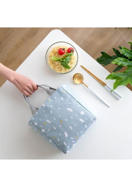 Pembe Tarzı Kadınlar Için Öğle Yemeği Çantası Ağız Yalıtım Kelepçe Kanvas Öğle Yemeği Çantaları (Yurt Dışından) modelleri