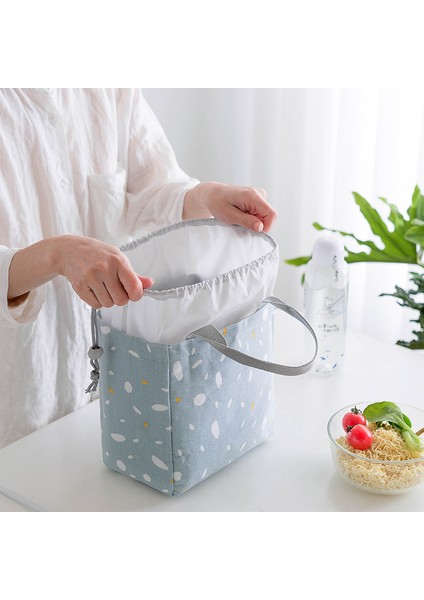 Pembe Tarzı Kadınlar Için Öğle Yemeği Çantası Ağız Yalıtım Kelepçe Kanvas Öğle Yemeği Çantaları (Yurt Dışından) fırsatları