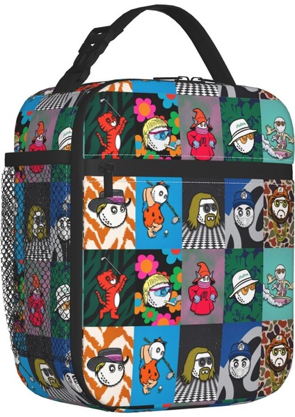 No.9 Stili 26X21X11CM Lüks Malbons Golf Yalıtımlı Öğle Yemeği Çantası Outdtable Soğutucu Termal Bento Kutusu Kadın Çocuk (Yurt Dışından)