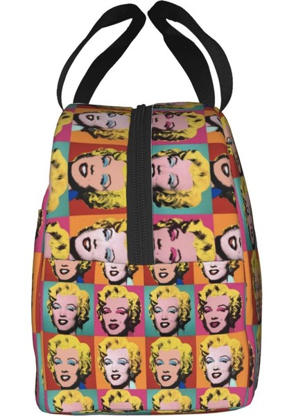 No.15 Tarzı 22X20X13CM Pop Art Altın Warhol Öğle Yemeği Çantası Taşınabilir Termal Yalıtımlı Soğutucu Altın Kız Monroe Yemek Kabı Kadınlar Için Kamp Gıda Çantaları (Yurt Dışından) modelleri