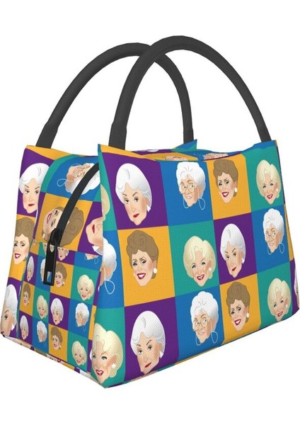 No.2 Tarzı 28X18X16,5CM Komik Sitcom Altın Kız Yalıtımlı Öğle Yemeği Çantası Kadınlar Için Su Geçirmez Dorothy Blanche Soğutucu Termal Bento Kutusu Çalışması (Yurt Dışından)