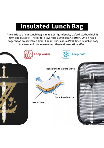 No.13 Tarzı 21X11X26CM Yeniden Kullanılabilir Yemek Kabı Kadın Sızdırmaz Video Oyunu Termal Soğutucu Gıda Yalıtımlı Öğle Yemeği Çantası Ofis Işi (Yurt Dışından) indirimleri