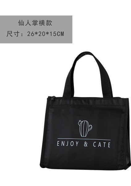 Siyah-1 Tarzı Kadınlar Için Öğle Yemeği Kutusu Çantaları Gıda Soğutucu Çanta Öğle Yemeği Çantası ile Yalıtımlı Bento Tote (Yurt Dışından) fiyatları