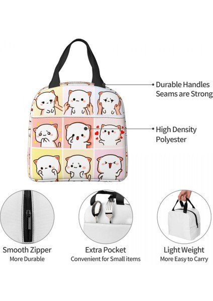No.13 Tarzı 22X20X13CM Karikatür Mochi Kedi Şeftali ve Goma Meme Öğle Yemeği Çantası Kadın Termal Soğutucu Yalıtımlı Yemek Kabı Çalışma Ofisi Seyahat Için Gıda Çantaları (Yurt Dışından) indirimleri