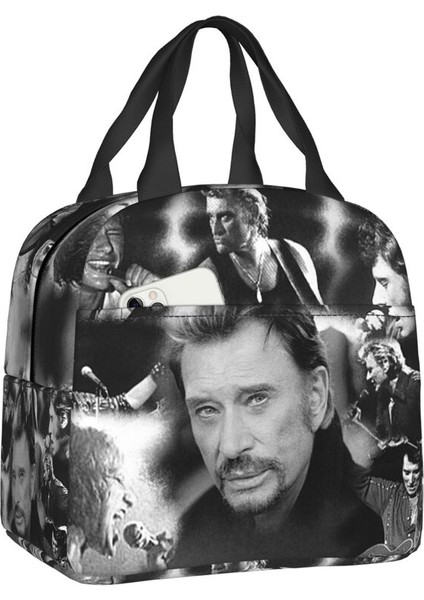 No.2 Tarzı 22X20X10CM Johnny Hallyday Yalıtımlı Öğle Yemeği Çantası Kadınlar Için Sızdırmaz Fransa Rock Şarkıcısı Termal Soğutucu Bento Gişe Çalışma Okulu (Yurt Dışından)