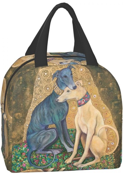 No.4 Stili 22X20X13CM Tazı Köpek Sanat Yalıtımlı Yemek Çantası Erkekler Kadınlar Için Whippet Sihthound Köpek Termal Soğutucu Yemek Kabı Okul Için (Yurt Dışından) fırsatları