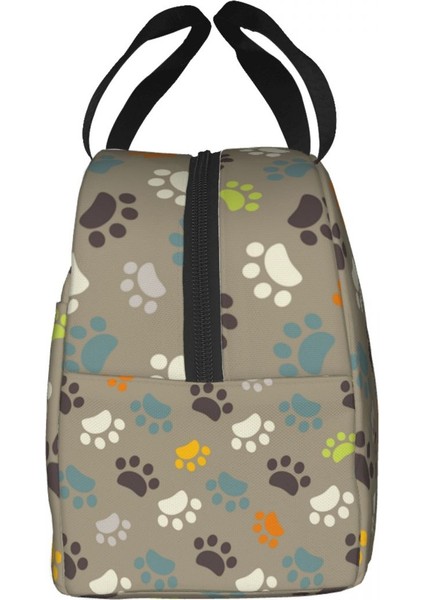 No.7 Tarzı 22X20X13CM Pet Köpek Paw Hayvan Ayak Izi Desen Yalıtımlı Öğle Yemeği Çantaları Kadınlar Için Taşınabilir Termal Soğutucu Gıda Yemek Kabı Çocuklar Okul Çocukları (Yurt Dışından) modelleri
