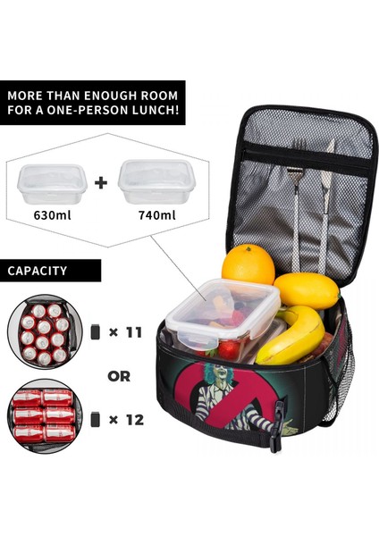 No.8 Tarzı 26X21X11CM Özel Beetlejuice Hayalet Öğle Yemeği Çantası Kadın Sıcak Soğutucu Yalıtımlı Öğle Yemeği Kutuları Çocuklar Için Okul (Yurt Dışından) fırsatları