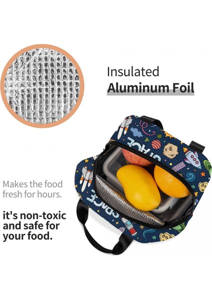 No.17 Tarzı 22X20X10CM Uzay Evren Güneş Gezegen Öğle Yemeği Çantası Soğutucu Sıcak Yalıtımlı Astronot Spaceman Yemek Kabı Kadınlar Çocuklar Için Okul Gıda Çantaları (Yurt Dışından) fırsatları