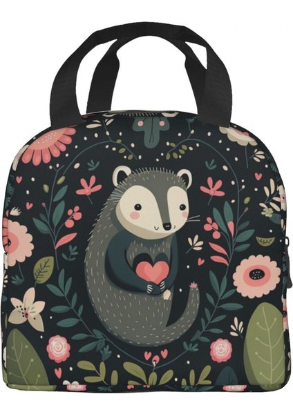 No.10 Stili 22X20X13CM Opossum Sevgililer Taşınabilir Öğle Yemeği Kutuları Kadın Çok Fonksiyonlu Hayvan Pet Termal Soğutucu Gıda Yalıtımlı Öğle Yemeği Çantası Ofis Çalışması (Yurt Dışından) fırsatları