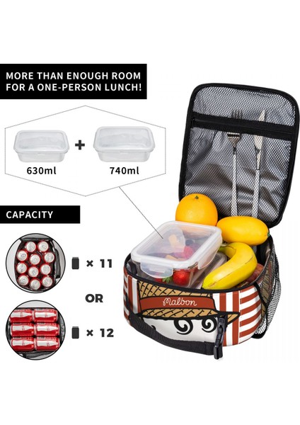 No.18 Stili 26X21X11CM Lüks Malbons Golf Yalıtımlı Öğle Yemeği Çantası Kadınlar Için Su Geçirmez Soğutucu Termal Öğle Yemeği Çantası Plaj Kamp Seyahat (Yurt Dışından) fırsatları