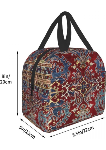 No.19 Tarzı 22X20X13CM Türk Farsça Bohemian Kilim Baskı Termal Yalıtımlı Öğle Yemeği Çantaları Geometrik Etortable Yemek Kabı Kamp Seyahat Için (Yurt Dışından) indirimleri