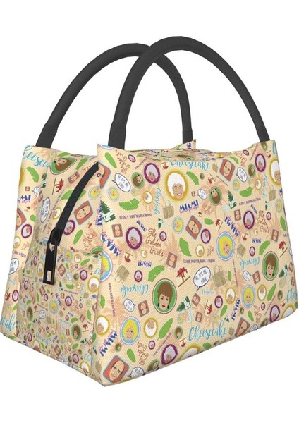 No.10 Stili 28X18X16,5CM Komik Sitcom Altın Kız Yalıtımlı Öğle Yemeği Çantası Kadınlar Için Su Geçirmez Dorothy Blanche Soğutucu Termal Bento Kutusu Çalışması (Yurt Dışından)