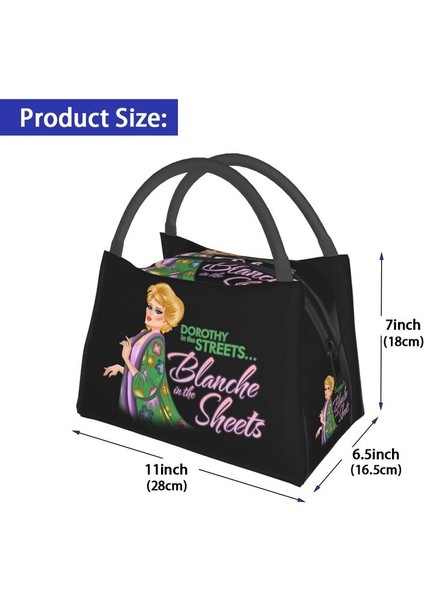 No.10 Stili 28X18X16,5CM Komik Sitcom Altın Kız Yalıtımlı Öğle Yemeği Çantası Kadınlar Için Su Geçirmez Dorothy Blanche Soğutucu Termal Bento Kutusu Çalışması (Yurt Dışından) fırsatları