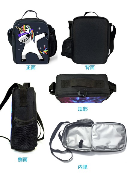 Stili Özelleştir Unicorn Öğle Yemeği Çantası Özelleştirilmiş Siyah At Hayvan Anime Gençler Erkek Kız Çocuk Okul Termal Soğutucu Yalıtımlı Tote Kutu (Yurt Dışından) fiyatları