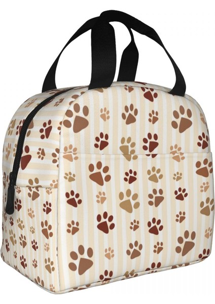 No.11 Tarzı 22X20X13CM Pet Köpek Paw Hayvan Ayak Izi Desen Yalıtımlı Öğle Yemeği Çantaları Kadınlar Için Taşınabilir Termal Soğutucu Gıda Yemek Kabı Çocuklar Okul Çocukları (Yurt Dışından)