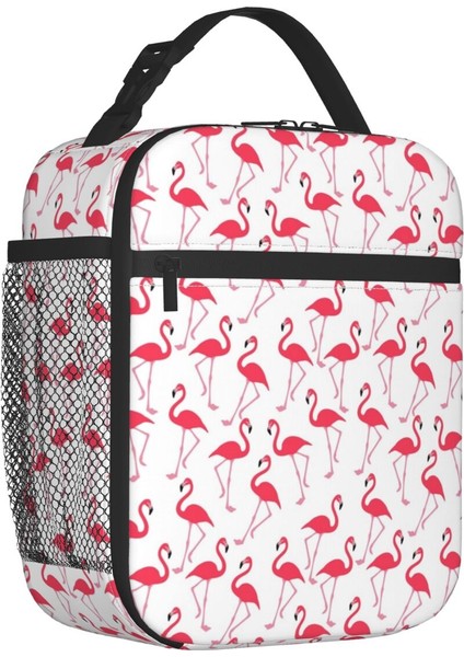 No.18 Stili 26X21X11CM Pembe Flamingo Taşınabilir Öğle Yemeği Kutuları Kadın Çok Fonksiyonlu Termal Soğutucu Gıda Yalıtımlı Öğle Yemeği Çantası Çocuklar Okul Çocukları (Yurt Dışından) fiyatları