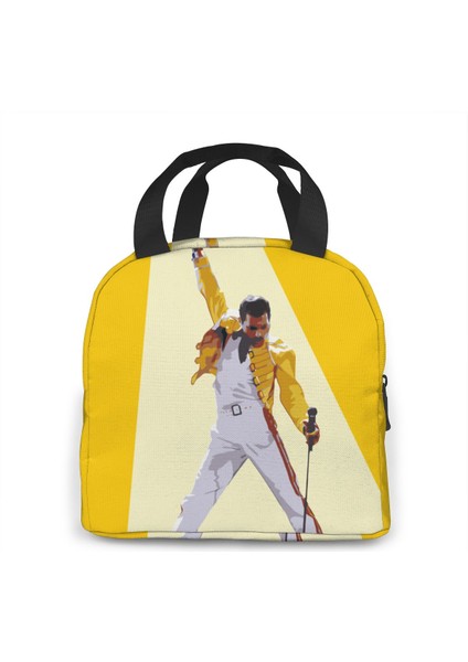 No.9 Stili Kadınlar Için Öğle Yemeği Çantası Freddie Mercury Bento Soğutucu Çanta Amerikan Kraliçesi Rock Grubu Termal Kahvaltı Yiyecek Kutusu Taşınabilir Seyahat (Yurt Dışından) indirimleri