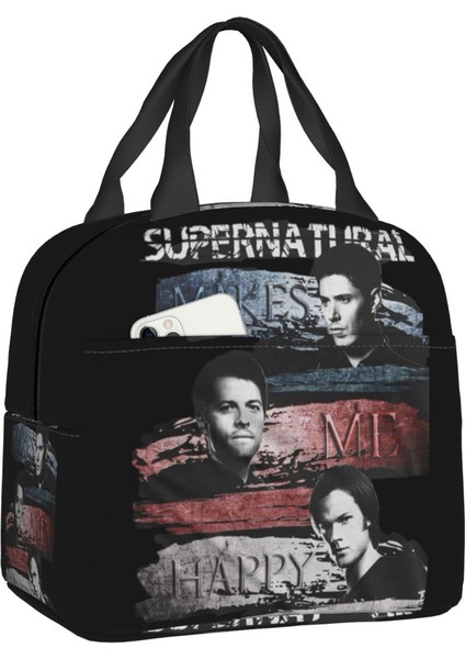 No.14 Tarzı 22X20X13CM Supernatural Öğle Yemeği Çantası Kadınlar Için Sızdırmazlık Tasarrufu Insan Avcılık Şeyler Termal Soğutucu Yalıtımlı Yemek Kabı Yiyecek Çantası (Yurt Dışından)