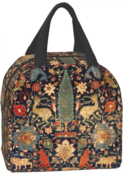 No.5 Tarzı 22X20X13CM Vintage Dokuma Halı Kilim Baskı Termal Yalıtımlı Öğle Yemeği Çantası Bohemian Etnik Geometrik Taşınabilir Yemek Kabı Çalışma Okulu Için (Yurt Dışından) fırsatları