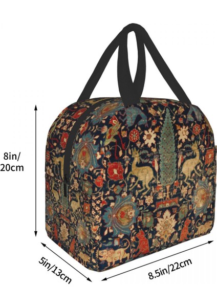 No.5 Tarzı 22X20X13CM Vintage Dokuma Halı Kilim Baskı Termal Yalıtımlı Öğle Yemeği Çantası Bohemian Etnik Geometrik Taşınabilir Yemek Kabı Çalışma Okulu Için (Yurt Dışından) indirimleri