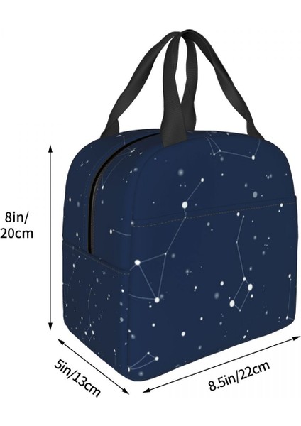 No.5 Tarzı 22X20X13CM Donanma Gece Gökyüzü Termal Yalıtımlı Öğle Yemeği Çantaları Kadın Uzay Galaxy Yeniden Kullanılabilir Yemek Çantası Okul Ofis Için Açık Depolama Yiyecek Kutusu (Yurt Dışından) fırsatları