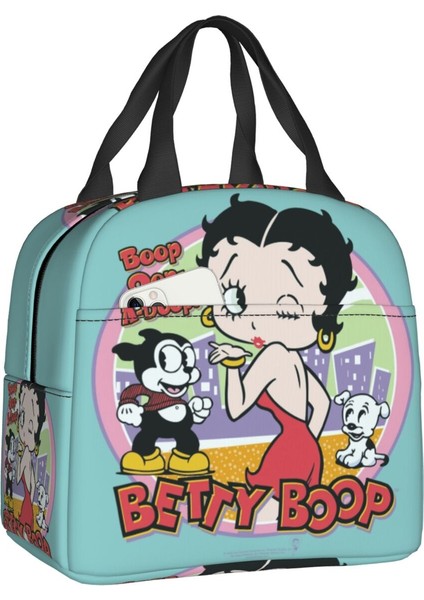 No.9 Stili 22X20X13CM Aşk Boop Bettys Yalıtımlı Öğle Yemeği Çantası Kamp Seyahat Için Su Geçirmez Termal Soğutucu Yemek Kabı Kadınlar Için Okul Gıda Saklama Çantası (Yurt Dışından)