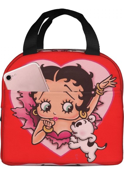 No.9 Stili 22X20X13CM Aşk Boop Bettys Yalıtımlı Öğle Yemeği Çantası Kamp Seyahat Için Su Geçirmez Termal Soğutucu Yemek Kabı Kadınlar Için Okul Gıda Saklama Çantası (Yurt Dışından)