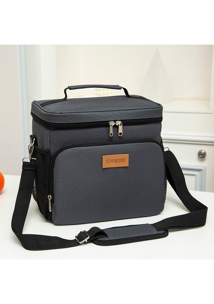 Siyah Stil Büyük Luoulder Çanta Kadın Erkek Oxford Tote Öğle Yemeği Kutusu Çantası Yalıtımlı Gıda Soğutucu Çanta (Yurt Dışından) modelleri