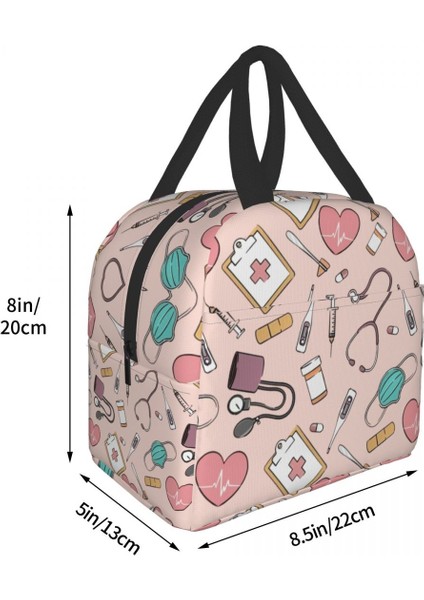 No.10 Stili Komik Hemşire Yalıtımlı Öğle Yemeği Çantası Okul Ofis Için Hemşirelik Taşınabilir Termal Soğutucu Yemek Kabı Kadın Erkek (Yurt Dışından) indirimleri