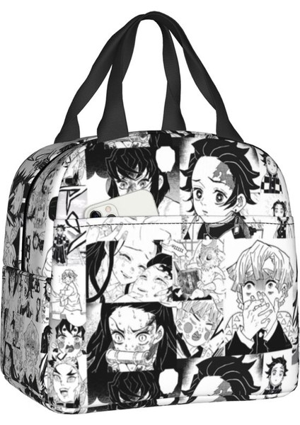 No.1 Stili 22X20X13CM Özel Anime Kimetsu No Yaiba Öğle Yemeği Çantası Kadın Soğutucu Termal Yalıtımlı Öğle Yemeği Kutuları Yetişkin Ofis Için (Yurt Dışından)