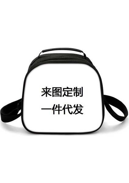 Beyaz Stil Harajuku Yenilik Serin Komik Aphmau 3D Baskılı Crossbody Çanta Yarım Daire Öğle Yemeği Kutusu Okul Gıda Öğle Yemeği Çantası Buz Torbaları (Yurt Dışından)