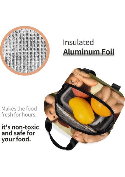 No.4 Stili 22X20X13CM Rönesans Melekler Kanatlı Cherubs Yalıtımlı Öğle Yemeği Çantası Taşınabilir Sıcak Soğutucu Termal Öğle Yemeği Çantası Gıda Taşıyıcı Tote (Yurt Dışından) indirimleri