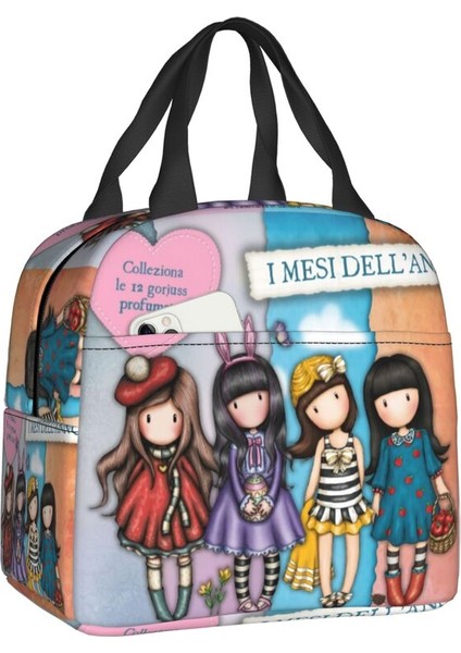 No.14 Tarzı 22X20X13CM Santoro Gorjuss Bebek Yalıtımlı Yemek Çantası Kadınlar Için Karikatür Kız Taşınabilir Soğutucu Termal Gıda Yemek Kabı Çalışma Okulu Seyahat (Yurt Dışından)