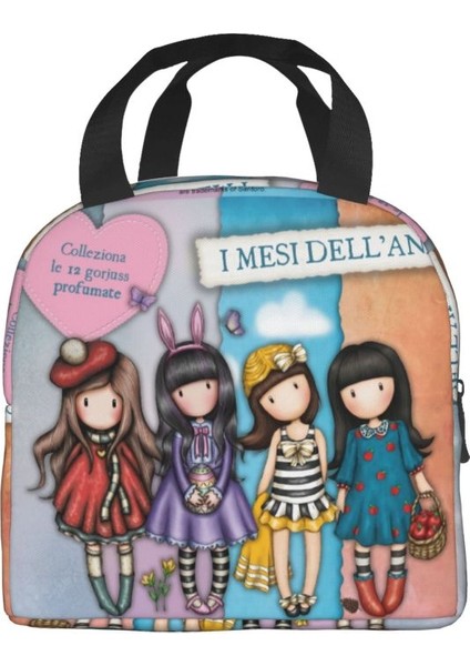 No.14 Tarzı 22X20X13CM Santoro Gorjuss Bebek Yalıtımlı Yemek Çantası Kadınlar Için Karikatür Kız Taşınabilir Soğutucu Termal Gıda Yemek Kabı Çalışma Okulu Seyahat (Yurt Dışından)