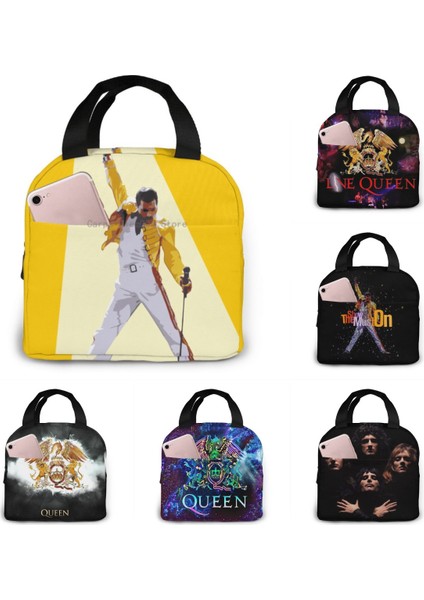 Siyah5 Tarzı Kadınlar Için Öğle Yemeği Çantası Freddie Mercury Bento Soğutucu Çanta Amerikan Kraliçesi Rock Grubu Termal Kahvaltı Yiyecek Kutusu Taşınabilir Seyahat (Yurt Dışından) fiyatları