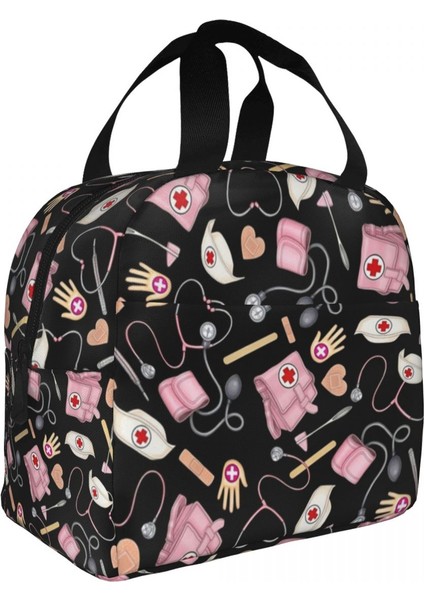 No.17 Tarzı 22X13X20CM Karikatür Hemşirelik Hemşire Yalıtımlı Yemek Çantası Kadınlar Için Taşınabilir Termal Soğutucu Bento Kutusu Çalışma Okulu Seyahat Gıda Çantaları (Yurt Dışından) fiyatları